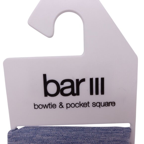 NWT Bar III Lance Floral Bow Tie & Pocket Square Set OS Blue Red Pre-Tied - Picture 4 of 6